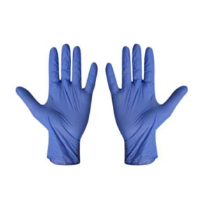 Gants jetables latex bleu