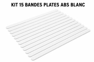 KIT 15 BANDES PLATES ABS BLANC